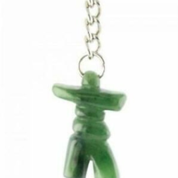 Accessories - Genuine Green Jade Inukshuk Keychain Accessories - Genuine Green Jade Inukshuk Keychain